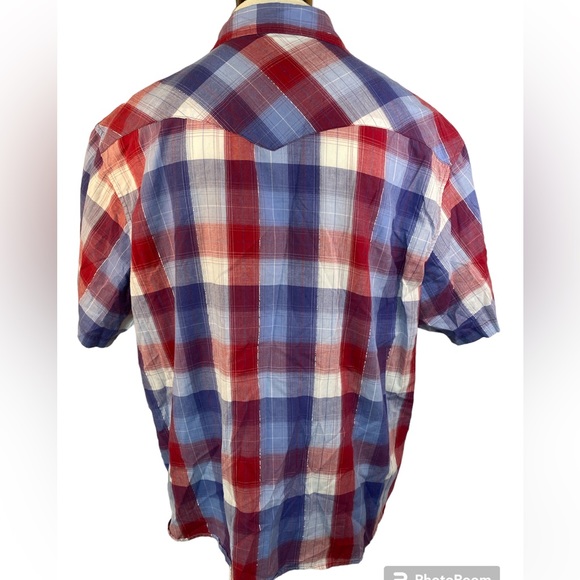 Vintage Rustler by Wrangler Short Sleeve with Snaps Men’s XL or 2XL - Picture 2 of 3